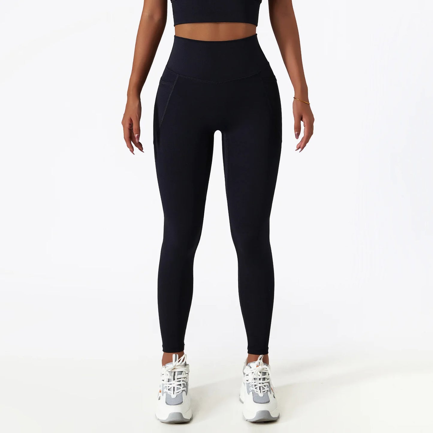 BCK6425 Push Hip High Waist Leggings with Side Pockets