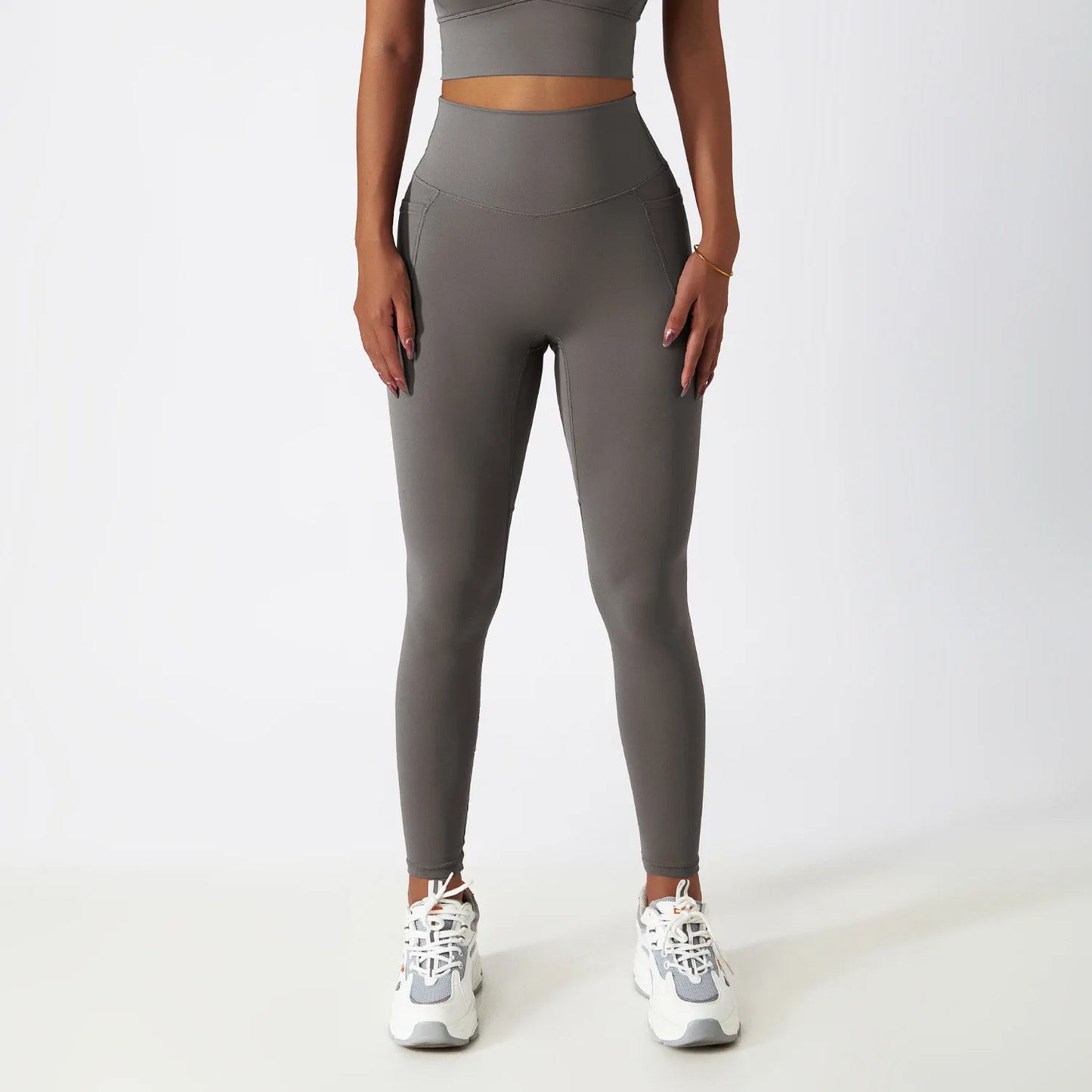 BCK6425 Push Hip High Waist Leggings with Side Pockets