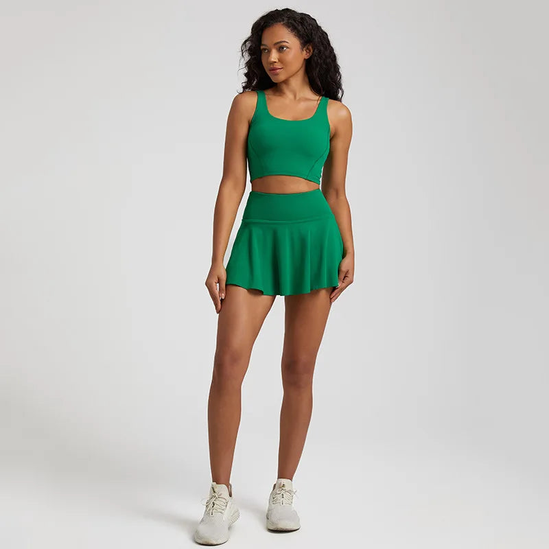 Tennis Women's Short Skirt 2 Piece Set Quick Dry Sports Wear