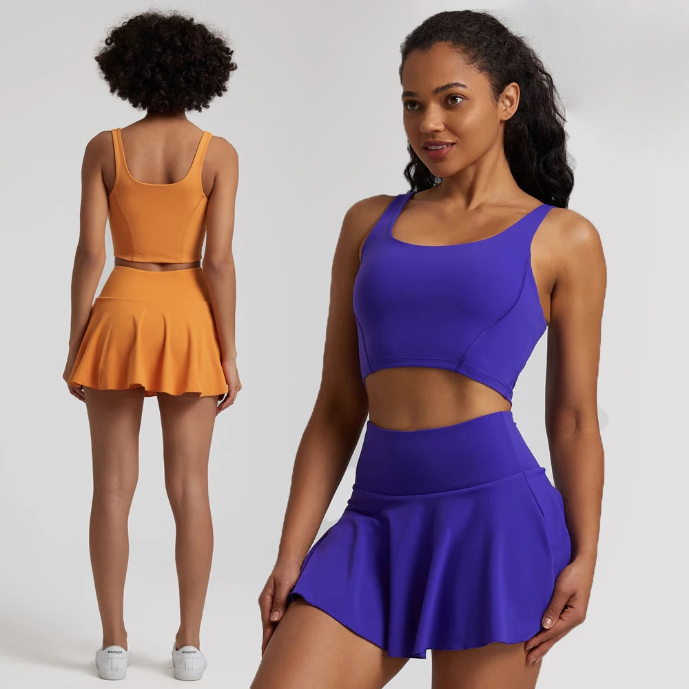 Tennis Women's Short Skirt 2 Piece Set Quick Dry Sports Wear