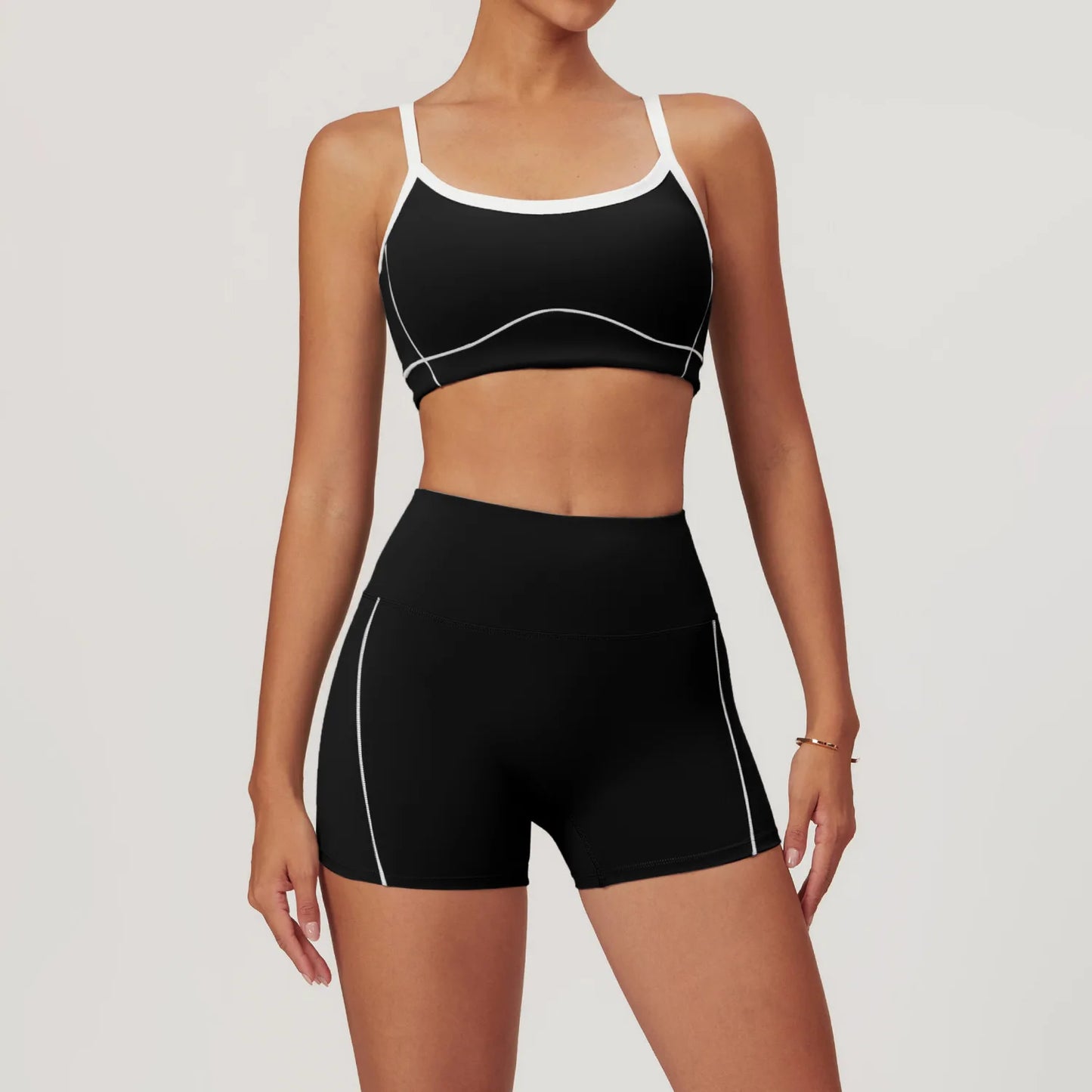 Yoga Set Workout Sets Women 2 Pieces Gym Suits Sportswear High Waist Shorts Outfits Sports Yoga Suit Fitness Running Tracksuits