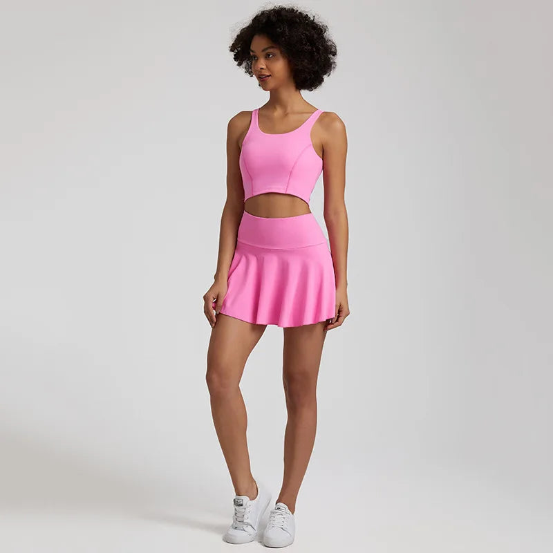 Tennis Women's Short Skirt 2 Piece Set Quick Dry Sports Wear